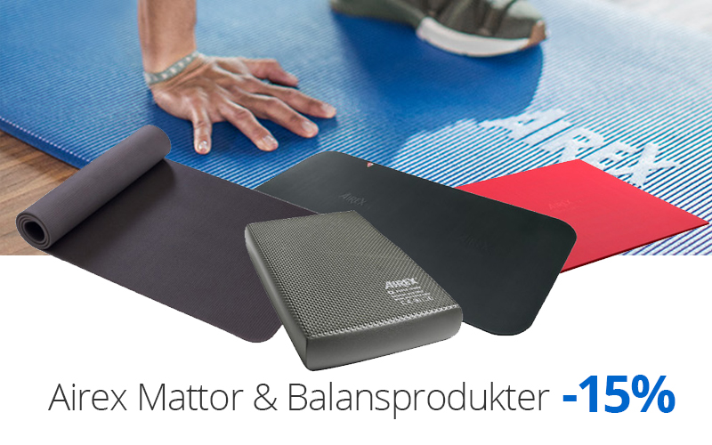 airex, träningmatta, gymnastikmatta, balansdynor, kampanj, fysioterapi, medema physio, medema