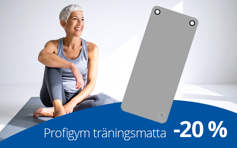 träningsmatta med förgjorda hål, träningsmatta med hål, träningsmatta för upphängning, profigym, latexfri träningsmatta, fysioterapi, naprapati, medema physio