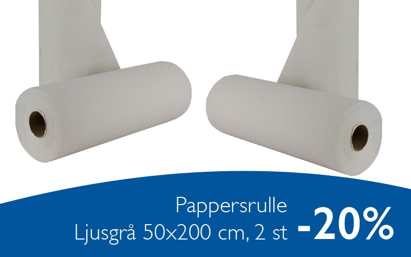 Pappersrulle ljusgrå