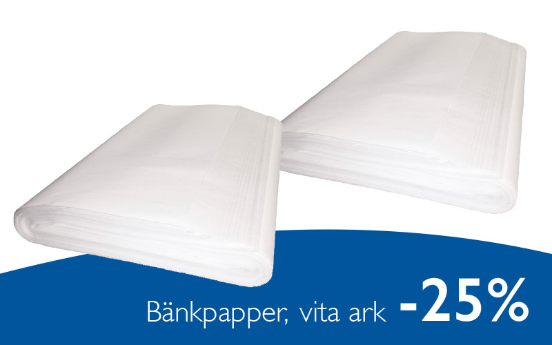 Bänkpapper, vita