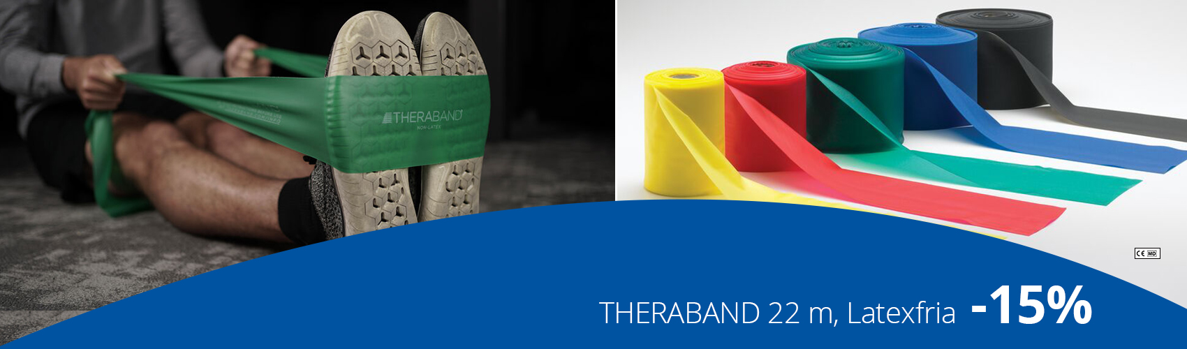 Theraband, Latexfria, fysioterapi, naprapati, kiropraktik. 
