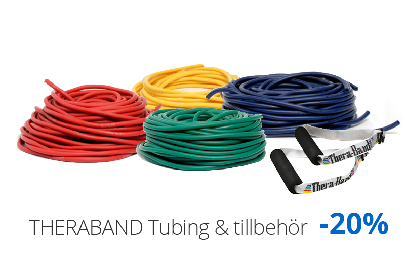 theraband, tubing, theraband handtag, fysioterapi, medema physio